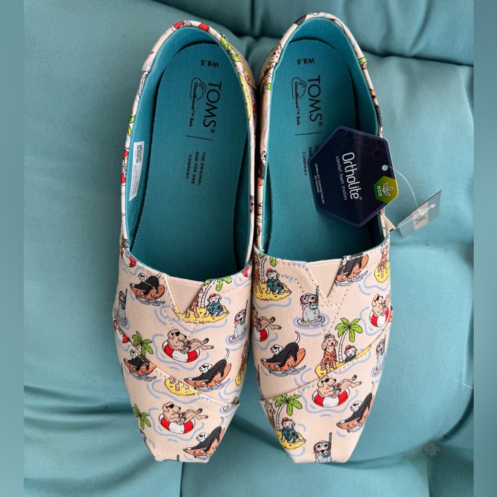 TOMS Alpargata Natural Dog Days of Summer Print